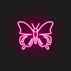 Poster - butterfly neon style icon. Simple thin line, outline vector of butterfly icons for ui and ux, website or mobile application