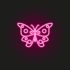 Poster - butterfly neon style icon. Simple thin line, outline vector of butterfly icons for ui and ux, website or mobile application