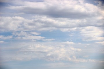 cloudy sky background. after the rain. blue sky covered with gray clouds.