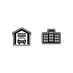 2 real estate Icons Sheet Isolated On White Background...