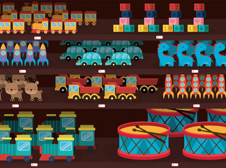 Fototapete - Toys icon set vector design