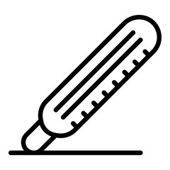 Poster - Thermometer icon. Outline thermometer vector icon for web design isolated on white background