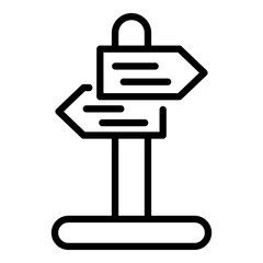 Poster - Sign board icon. Outline sign board vector icon for web design isolated on white background