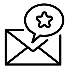 Poster - Chat mail icon. Outline chat mail vector icon for web design isolated on white background