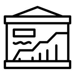 Poster - University analytics banner icon. Outline university analytics banner vector icon for web design isolated on white background
