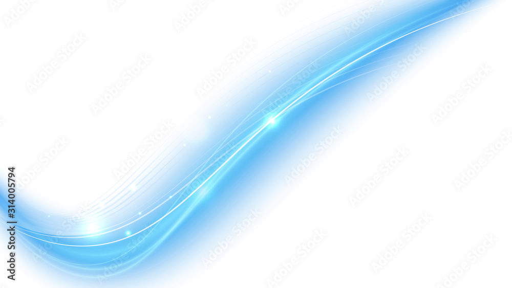 Smooth Wave Smooth waves of water shapes on white background Stock Vector | Adobe Stock