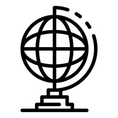 Poster - Lesson globe icon. Outline lesson globe vector icon for web design isolated on white background