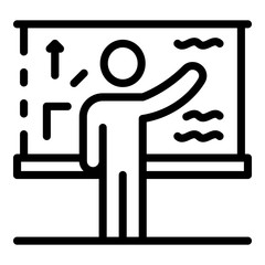 Poster - University teacher icon. Outline university teacher vector icon for web design isolated on white background