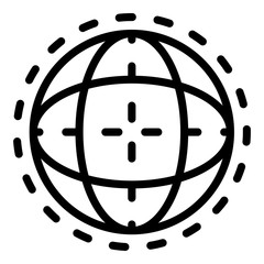 Poster - Global university icon. Outline global university vector icon for web design isolated on white background
