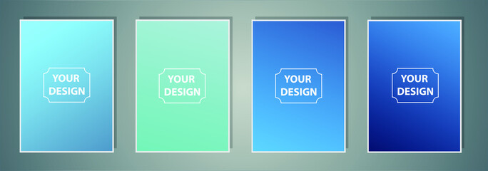 Fototapete - Modern vibrant gradient background. Creative template for design, cover, banner, poster, mobile app
