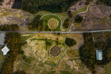 Wall Mural - Japanese stone circles.