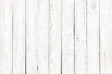 Canvas Print - white wood texture background, natural pattern