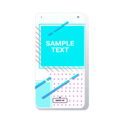 Poster - minimal design cover template for decoration presentation poster memphis style abstract background colorful banner smartphone screen online mobile app copy space vector illustration