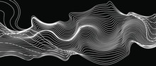 Modern Abstract Wave Lines On Black Background Vector