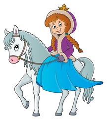 Poster - Winter princess riding horse 1