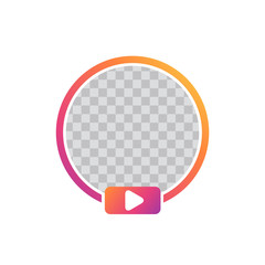 Poster - Social media icon avatar stories user video streaming colorful gradient. Vector illustration. EPS 10