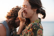 © Drobot Dean - Photo closeup of funny young couple laughing and hugging
