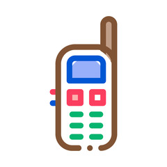 Poster - Cellular Telephone Symbol Icon Vector. Outline Cellular Telephone Symbol Sign. Isolated Contour Symbol Illustration