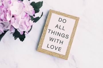 Wall Mural - Inspirational Quotes - Do all things with love