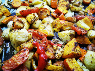 Poster - grilled vegetable background