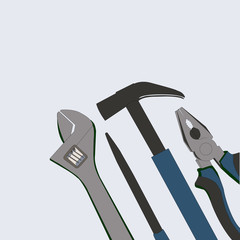 adjustable wrench and screwdriver