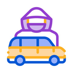 Poster - Car Driver Logo Icon Vector. Outline Car Driver Logo Sign. Isolated Contour Symbol Illustration