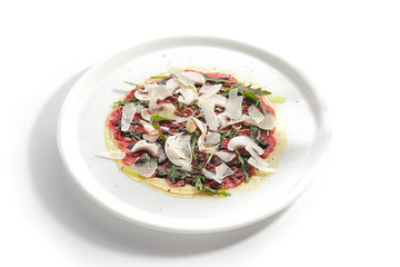 Sticker - Beef Carpaccio with Mushrooms, Parmesan and Fragrant Oil