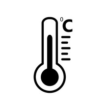 Thermometer Icon Vector Simple Design