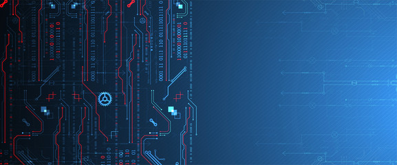 Abstract technology concept. Computer code background. Vector illustration