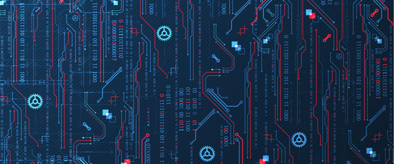 Abstract technology concept. Computer code background. Vector illustration