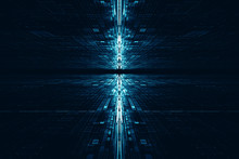 Abstract Blue Patterns Technology Background