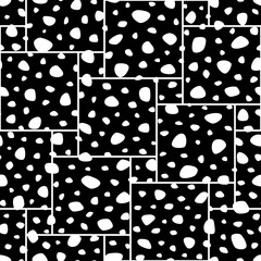 Poster - Brush grunge pattern. Abstract texture. Hand drawn black and white background. Modern stylish geometric print. Seamless pattern. Graphic backdrop. Endless contemporary monochrome tileable design