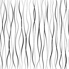 Wall Mural - Abstract irregular background with wavy lines. Brush seamless pattern. Random simple twisted stripes. Repeating graphic backdrop. Endless design for prints. wallpapers. Can use for effect overlay 