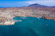 Aerial view of Mindelo Marina in Sao Vicente Island in Cape Verde