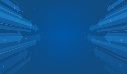 Blue Business Background Vector Illustration With Arrows