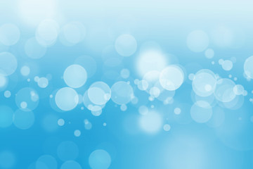 Blue bokeh lights abstract background
