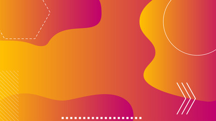 Poster - Orange shapes abstract with modern gradient background. Use for modern design, cover, template, decorated, brochure, flyer.