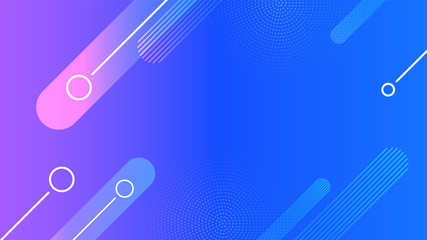 Poster - abstract white lines in blue gradient bacgkround. use for modern design, cover, template, decorated,