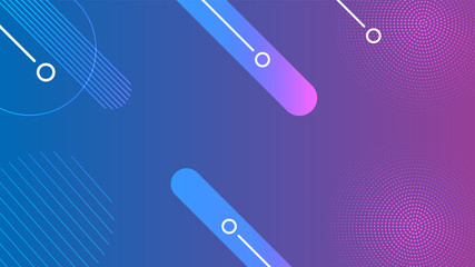 Poster - Abstract white lines in blue gradient bacgkround. Use for modern design, cover, template, decorated, brochure, flyer.