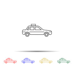 Poster - Car multi color style icon. Simple thin line, outline vector of transport icons for ui and ux, website or mobile application