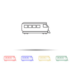 Poster - Train multi color style icon. Simple thin line, outline vector of transport icons for ui and ux, website or mobile application on white background