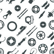 © iWissawa - flat seamless pattern vector motorcycle part , wrench. Cartoon. Biker motoclub. Gasoline engine. Freedom rider. Illustration, element for design and wallpaper.