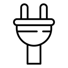 Poster - Electric plug icon. Outline electric plug vector icon for web design isolated on white background