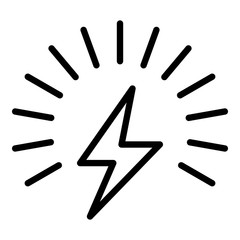 Poster - Energy bolt icon. Outline energy bolt vector icon for web design isolated on white background