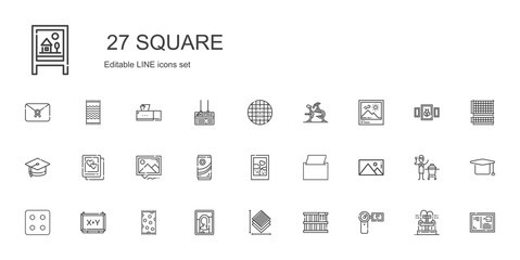 Wall Mural - square icons set