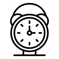Poster - alarm clock icon. outline alarm clock vector icon for web design isolated on white background
