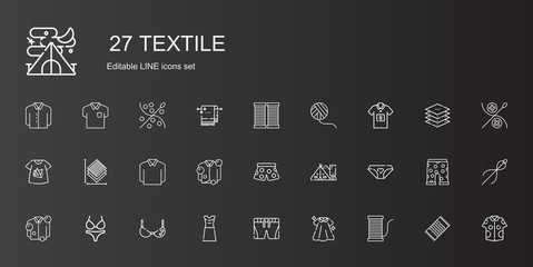 Canvas Print - textile icons set