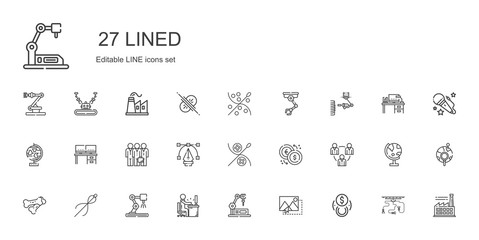 Sticker - lined icons set