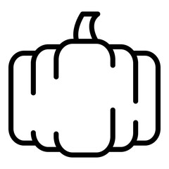 Sticker - Autumn pumpkin icon. Outline autumn pumpkin vector icon for web design isolated on white background
