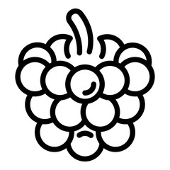 Sticker - Fresh blackberry icon. Outline fresh blackberry vector icon for web design isolated on white background